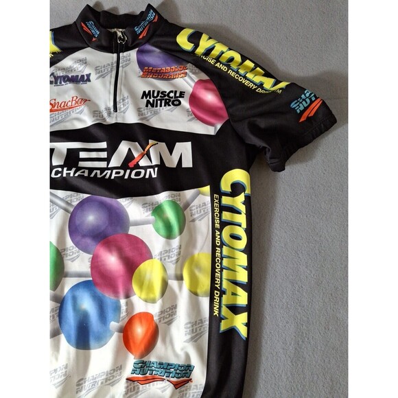 De Marchi Cycling Jersey Mens Xl Short Sleeve 1/4  Zip Team Champion Made Italy - Picture 4 of 9